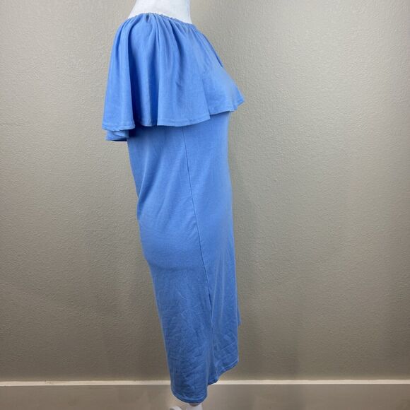 Coolmee Dress Women Small‎ Blue Midi Off The Shoulders - Picture 6 of 13